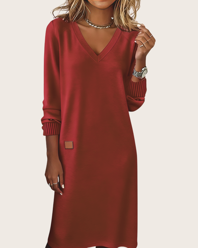 ÉLIANE | Robe Midi en Maille Douce